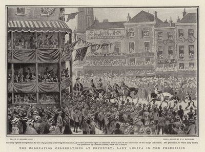 Les célébrations du couronnement à Coventry, Lady Godiva dans la procession - Georges Redon